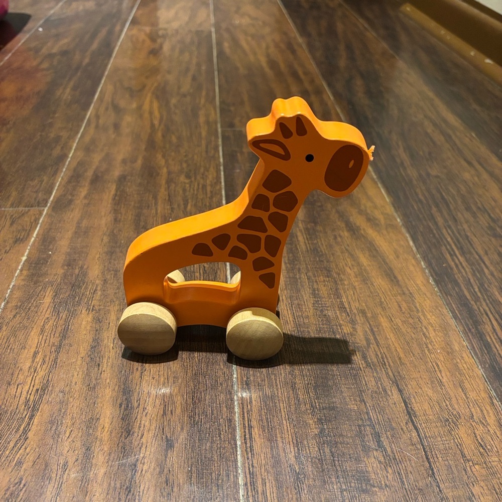 Orange Giraffe wood Toy